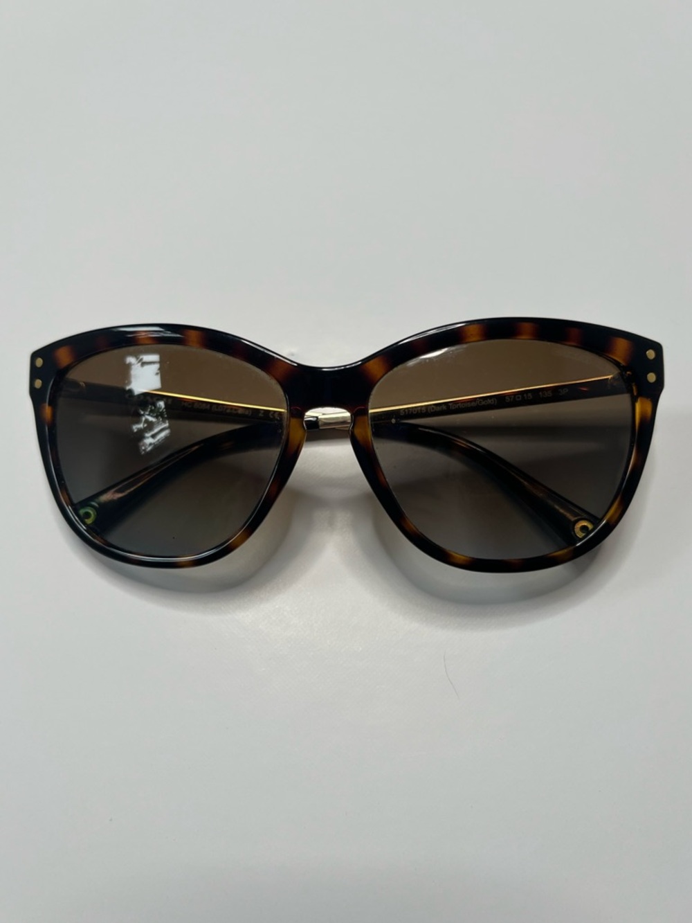 Coach Tortoiseshell Polarized Cat-Eye Sunglasses - Brown Gradient Lenses